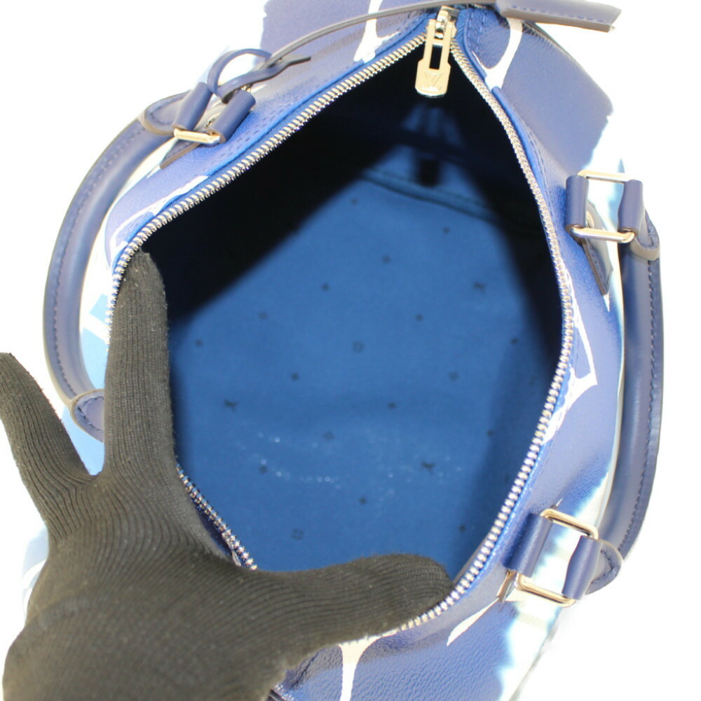 Louis Vuitton Speedy Bandouliere 30 Boston Bag Blue - Picture 7 of 16
